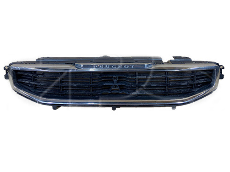 Решітка радіатора Peugeot 508 14-18 (Тайвань) чорна, хром. молд.