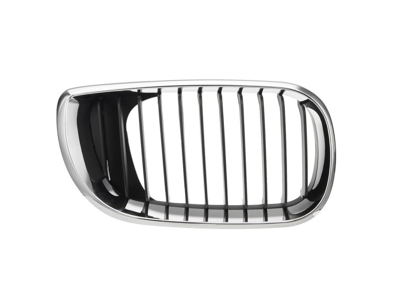 Решітка радіатора права BMW 3 E46 01-05 (Тайвань) хром рамка, чорні ребра 51137030546
