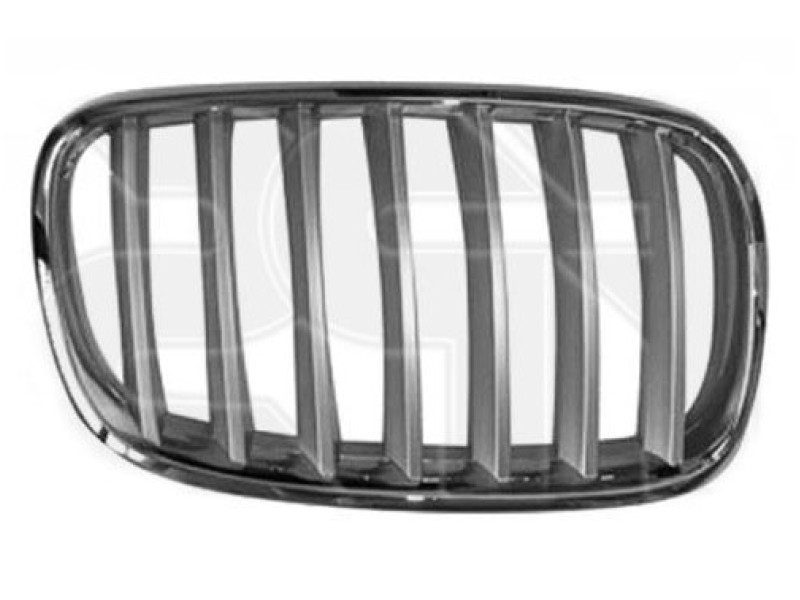 Решітка радіатора права BMW X5 E70 10-13 (Тайвань) хром / сірий металік