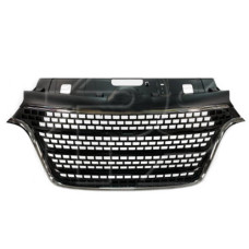 Решітка радіатора Renault Master 19- (Тайвань) чорна, хром. та чорні молдинги