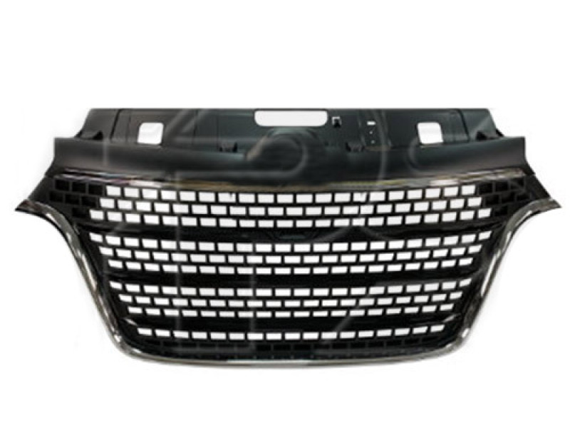 Решітка радіатора Renault Master 19- (Тайвань) чорна, хром. та чорні молдинги