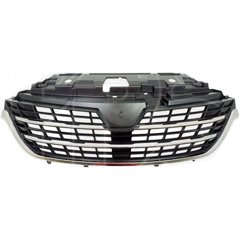 Решітка радіатора Renault Trafic 14-21 (Тайвань) чорна, 4 хром молд. 623108673R