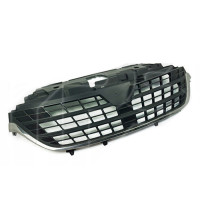 Решітка радіатора Renault Trafic 14-21 (Тайвань) чорна, з хром молд. 623108673R