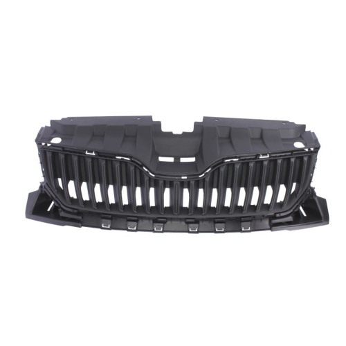 Решітка радіатора Skoda Fabia 3 2014-2018 чорна без молдинга (TW) 6V0853653