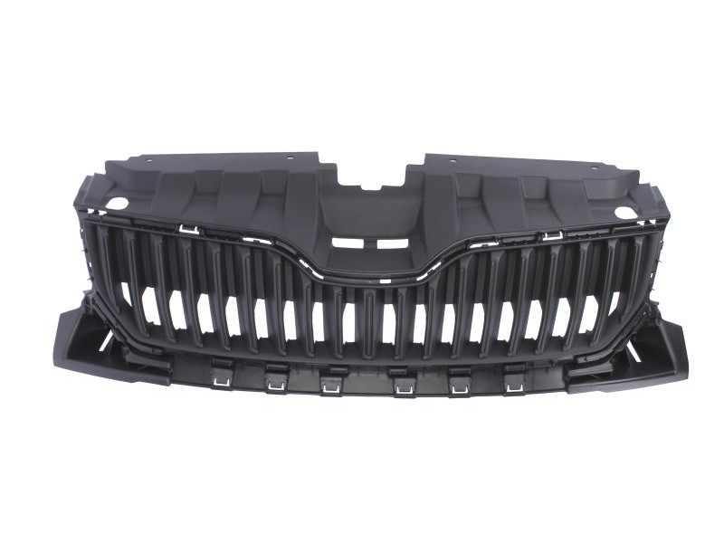 Решітка радіатора Skoda Fabia 3 2014-2018 чорна без молдинга (TW) 6V0853653