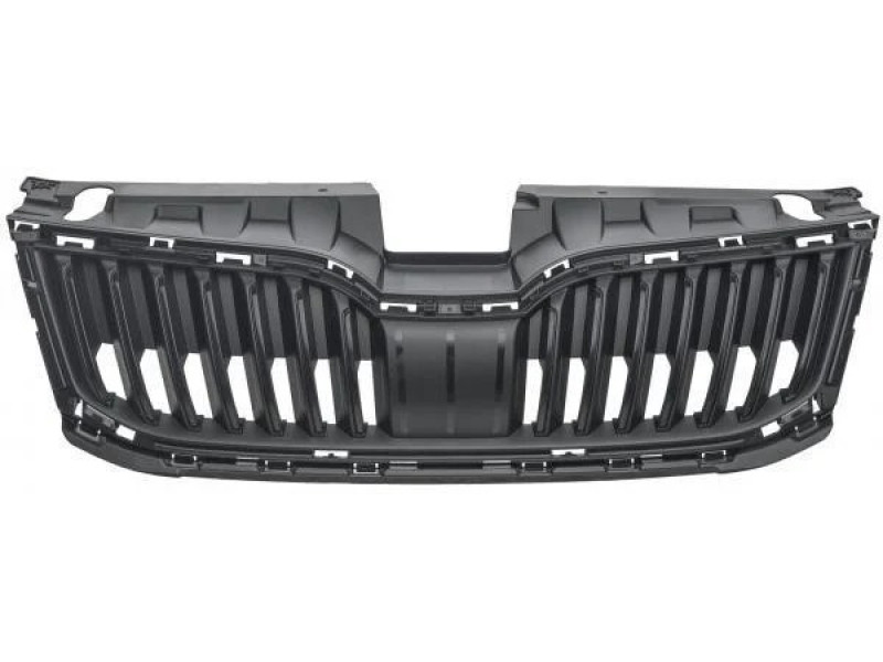 Решітка радіатора Skoda Octavia A7 17-20 (Тайвань) без рамки, ребра чорний мат / глянець 5E0853653AZD4