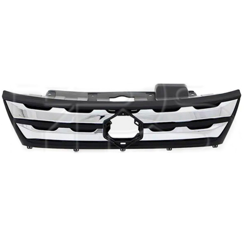 Решітка радіатора Suzuki Vitara 15-19 (Тайвань) хром/чорна, горизонтальні смуги