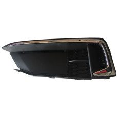 Решітка переднього бампера ліва Honda Civic FC 18- седан / купе (Тайвань) чорна молдинг 71185TBAA50