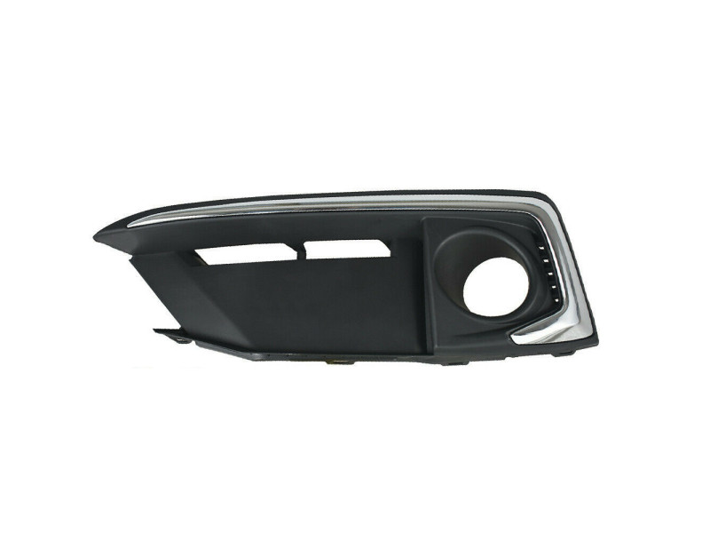 Решітка переднього бампера ліва Honda Civic FC 18- седан / купе (Тайвань) з отвором, хром молдинг 71185TBAK50