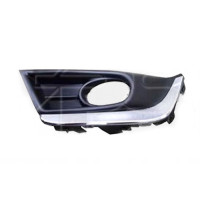 Решітка переднього бампера ліва Honda CR-V 17- USA (Тайвань) з отвіром, з хром молдингом 71156TLAA21