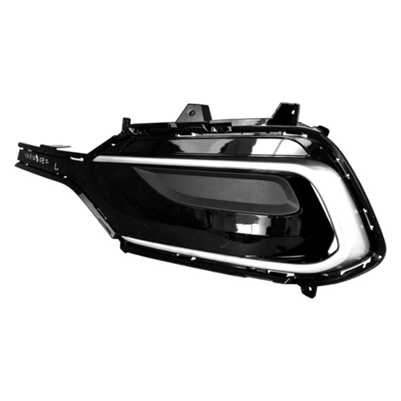 Решітка переднього бампера ліва Hyundai Santa Fe 3 16-18 (Тайвань) без отвора, чорний глянець 865614Z500