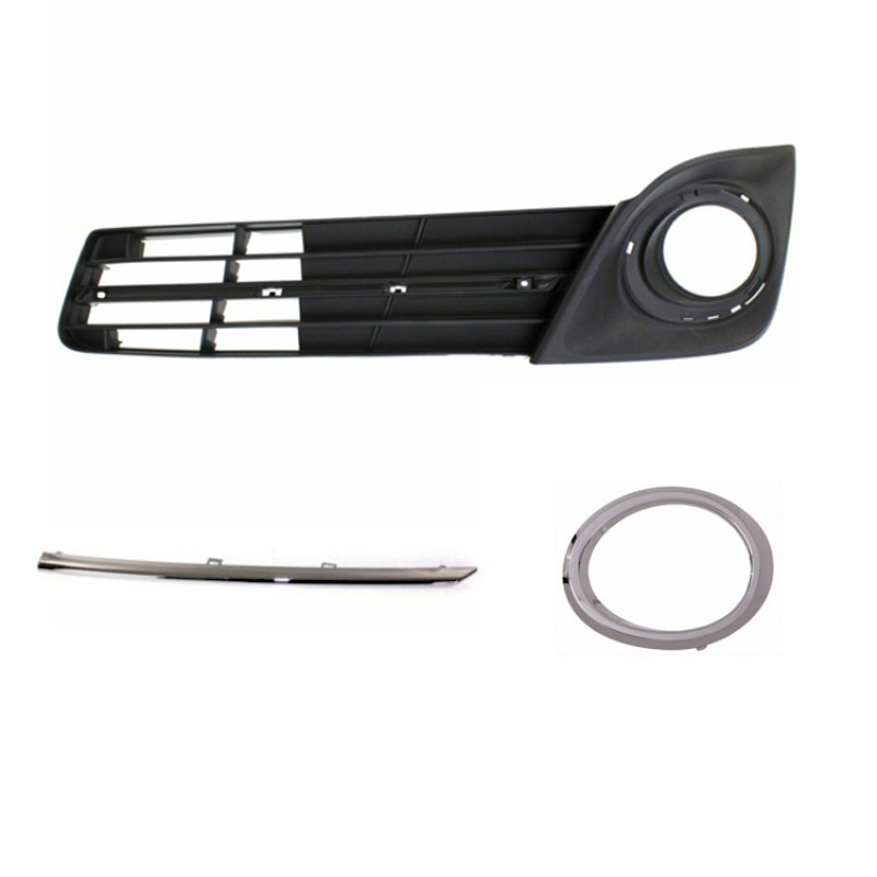 Решітка переднього бампера ліва Toyota Camry XV50 11-14 SE USA (Тайвань) чорна  хром 5212806290
