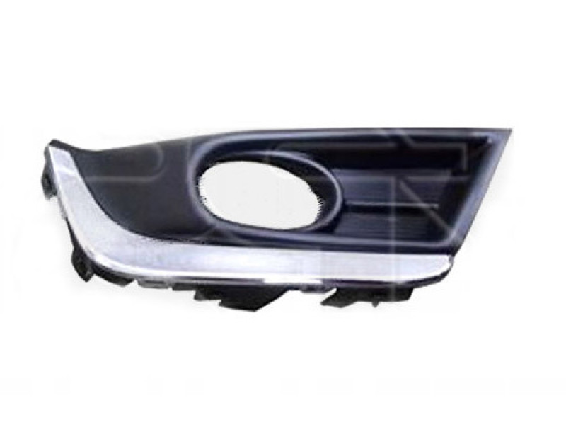 Решітка переднього бампера права Honda CR-V 17- USA (Тайвань) з отвіром, з хром молдингом 71106TLAA21