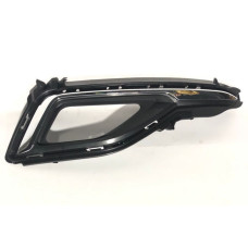 Решітка переднього бампера права Hyundai Sonata LF 14-17 (Тайвань) чорна   хром
