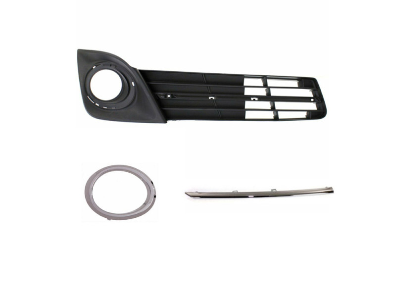 Решітка переднього бампера права Toyota Camry XV50 11-14 SE USA (Тайвань) чорна хром 5212706290