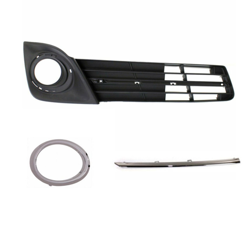 Решітка переднього бампера права Toyota Camry XV50 11-14 SE USA (Тайвань) чорна  хром 5212706290