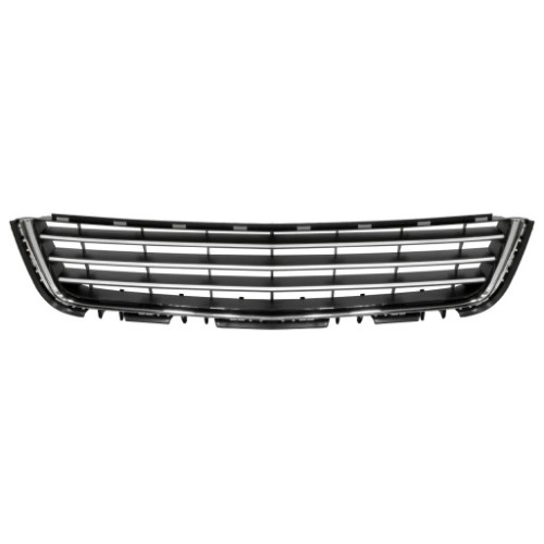 Решітка переднього бампера середня Opel Astra H 2007-2014 (Тайвань) чорна 1400417