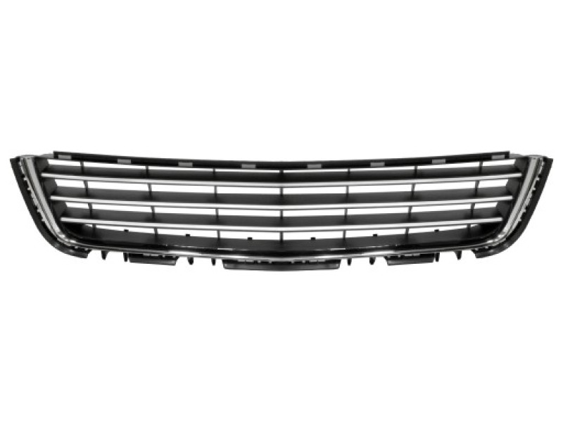 Решітка переднього бампера середня Opel Astra H 07-14 (Тайвань) чорна 1400417