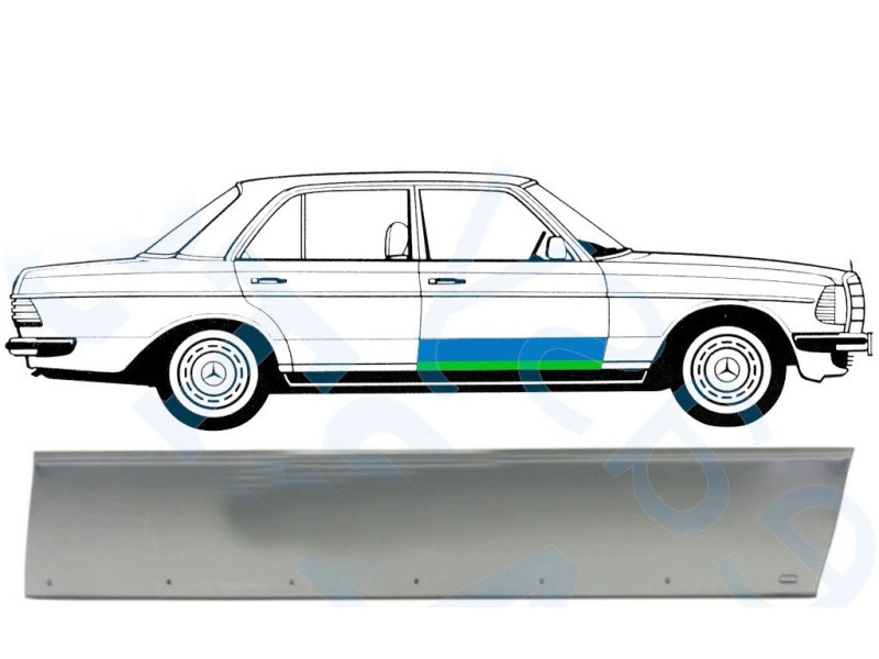 Ремчастина передньої правої двері Mercedes W123 76-85 (PL) 5278000102