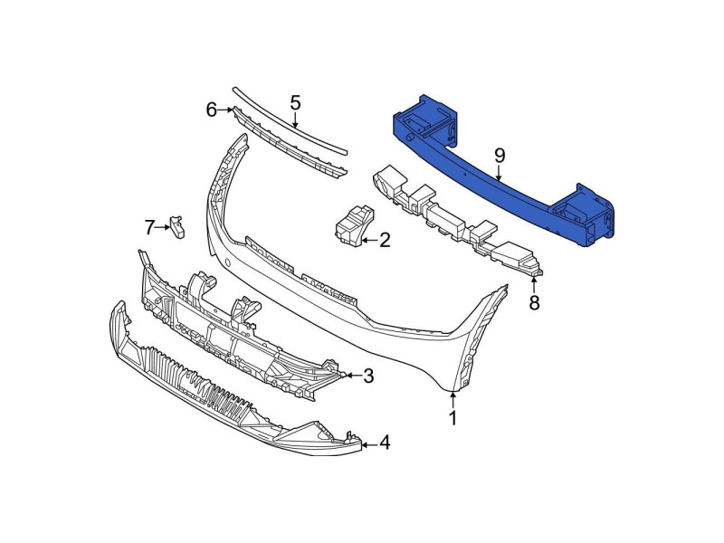 Шина бампера передня Kia EV6 2021- FPS 64900-CV000