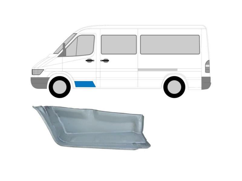 Сходинка ліва передня висока Mercedes Sprinter W901-W903, VW LT 2 95-06 (KK)