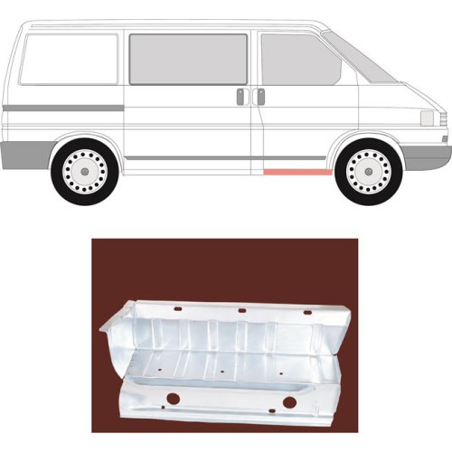 Сходинка передня права VW Transporter T4 1990-2003 з внурішнім порогом Klokkerholm 