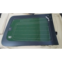 Скло ліве заднє кузовне Mitsubishi Pajero 4 07-14, 14-21 (XYG) обігрів, антена