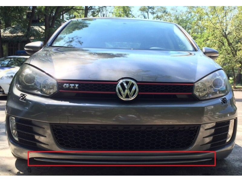 Спойлер переднього бампера зовнішній VW Golf 6 GTI 2009-2012 Signeda 5K0807110A9B9