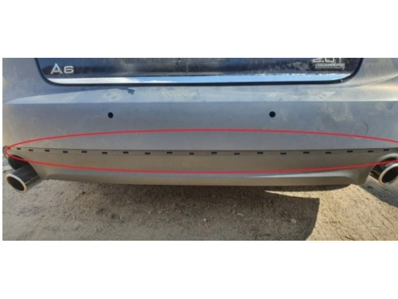 Спойлер заднього бампера Audi A6 C7 11-14 седан (Тайвань) два вихлопи 4G0807521