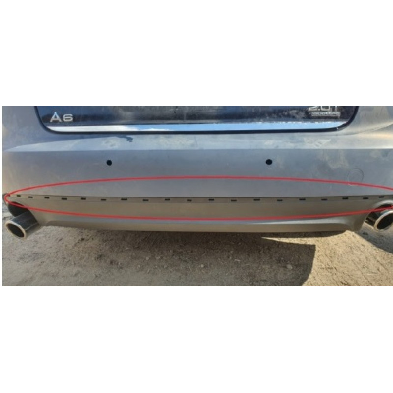 Спойлер заднього бампера Audi A6 C7 11-14 седан (Тайвань) два вихлопи 4G0807521