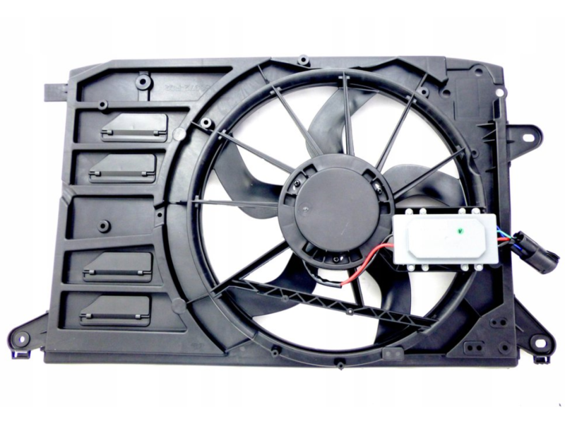 Вентилятор охолодження з дифузором Ford C-Max Energy, Hybrid 11- (Polcar) 5262398, DM588C607AD