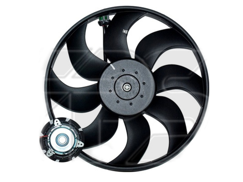 Вентилятор радіатора Mazda 3 BK 04-09, Ford Focus 2 04-10, Ford C-Max 03-09 (Китай) 1530980