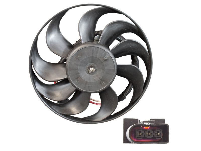 Вентилятор радіатора Volkswagen, Skoda, Audi (Китай) а/м з двома вентиляторами 1C0959455