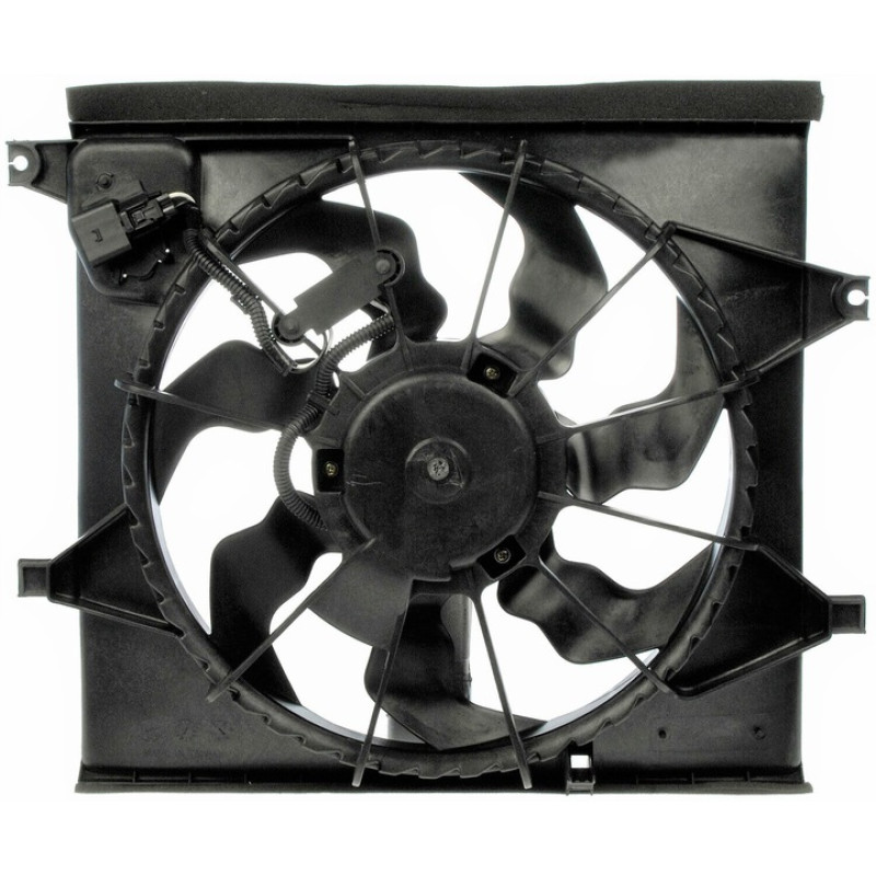 Вентилятор в зборі Kia Soul 09-14 (Китай) розєм - прямокутний 253802K000