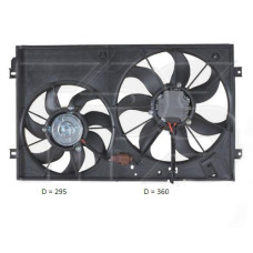 Дифузор з вентилятором Seat Altea, Skoda Octavia A5, VW Caddy 3, VW Passat CC, Passat B7 USA (FPS)