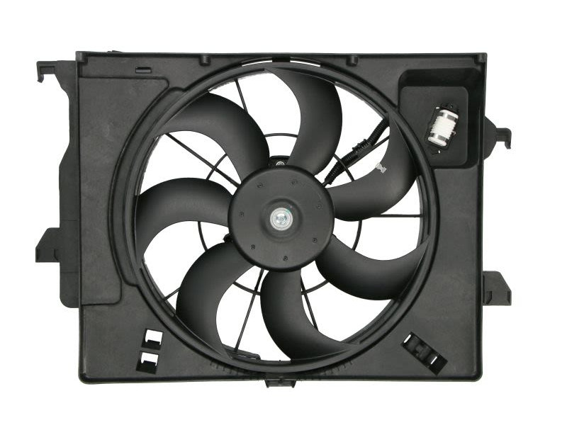 Вентилятор радіатора з дифузором (без бачку) Hyundai Accent 4, Veloster, Kia Rio 3 FPS 253801R050, 253804L050