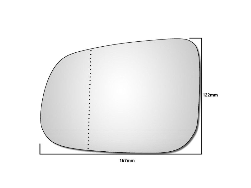 Вкладиш дзеркала лівий Volvo C30, S40 II, S60 II, S80 II 2010-2019 FPS 30716483