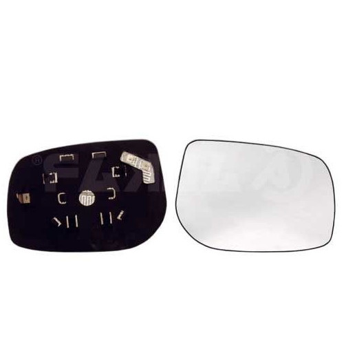Вкладиш дзеркала правий Toyota Yaris 2006-2010, Corolla 2005-2007 FPS обігрів