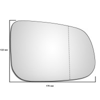 Вкладиш дзеркала правий Volvo C30, S40 II, S60 II, S80 II 2010-2019 FPS 30716479