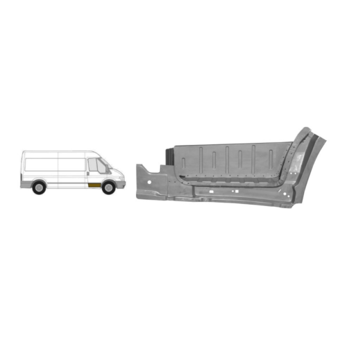 Внутрішній поріг і підніжка права повна Ford Transit 2000-2013 Klokkerholm 2509048-X