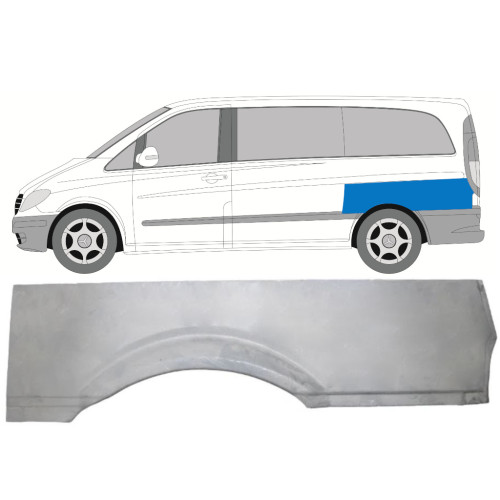Задня aрка ліва верхня Mercedes Vito W639 2003-2014 (Polcar) довга база