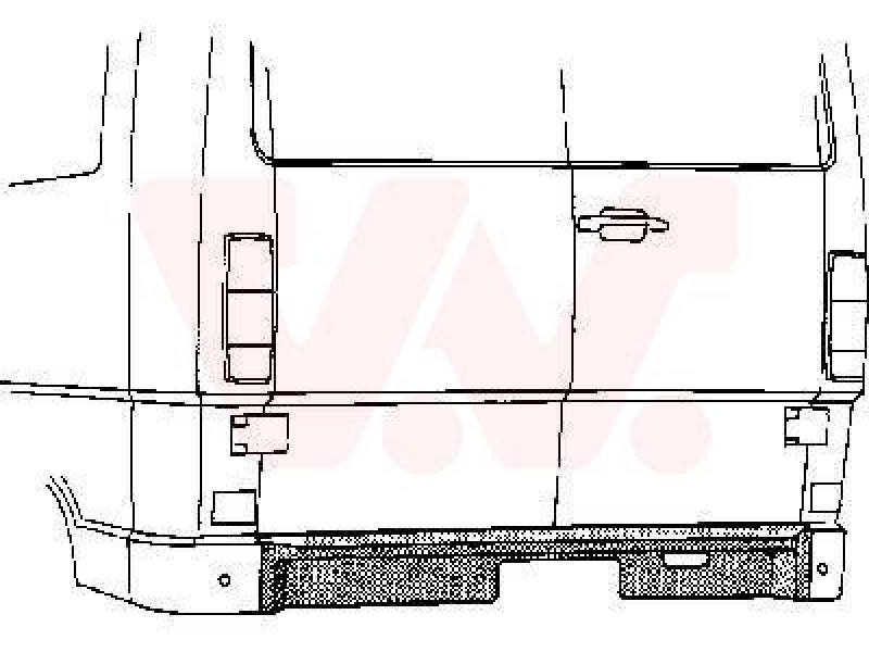 Задня панель Mercedes Benz T1 77-96 (Klokkerholm) 6016470040