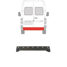 Задня панель нижня Mercedes Sprinter W901-W903, VW LT 2 95-06 (KK) A9016120114