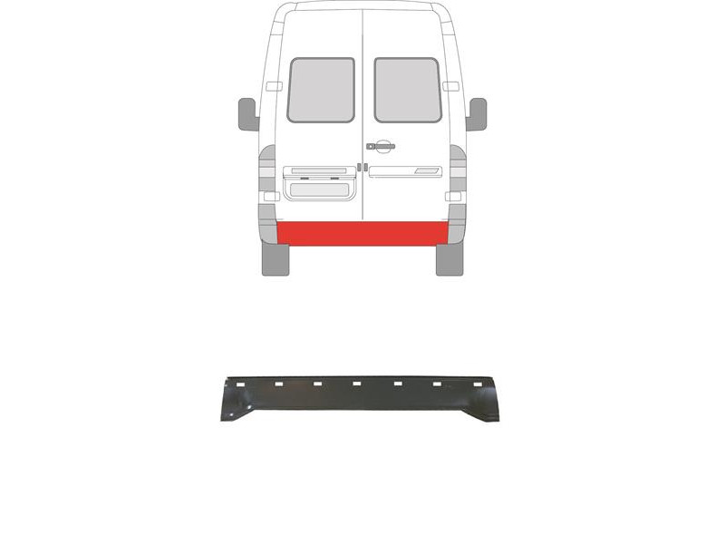Задня панель нижня Mercedes Sprinter W901-W903, VW LT 2 95-06 (KK) A9016120114