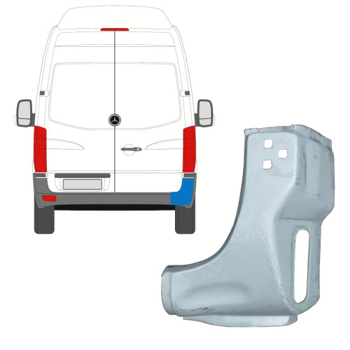 Задня стійка нижня права Mercedes Sprinter W906 2006-2018 Klokkerholm