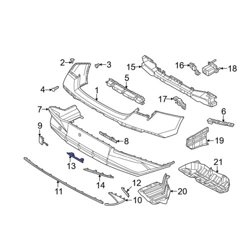Заглушка гака заднього бампера Hyundai Elantra CN7 2024-2026 рестайлінг FPS 86669-AAAA0