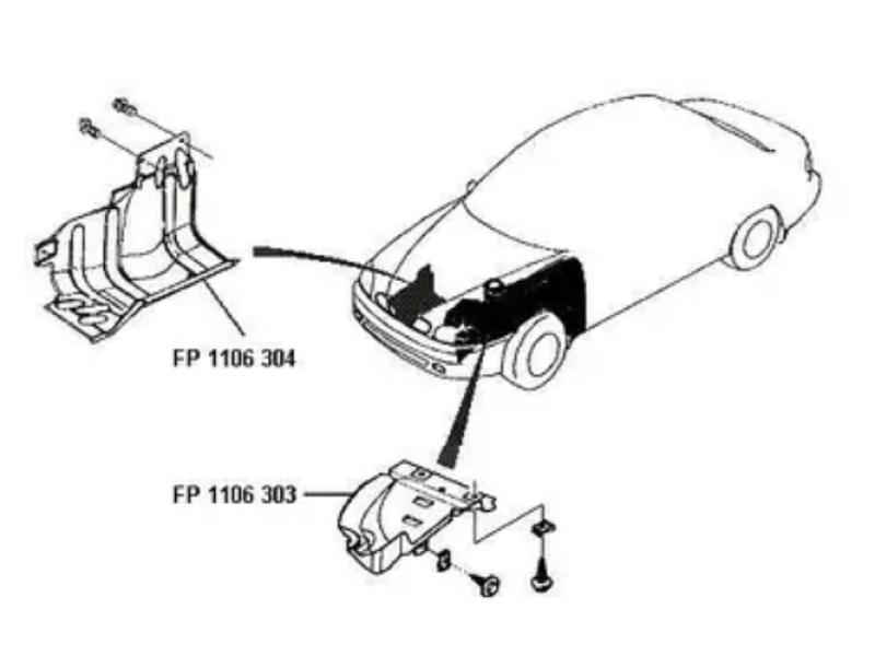 Захист правий передній Daewoo Lanos 1998-2017 FPS 96251301